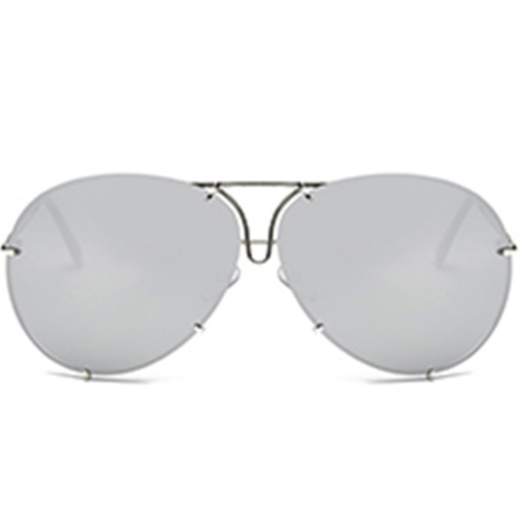 New Oversized Aviator Sunglasses Mirrored - Picture 4 of 4